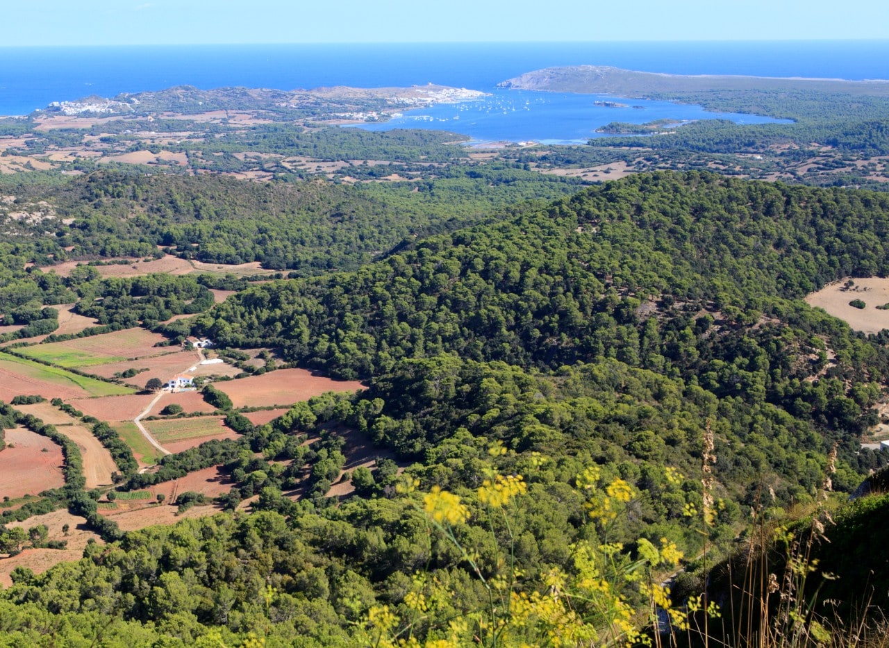 Vue panoramique depuis le sommet du Monte Toro, Minorque